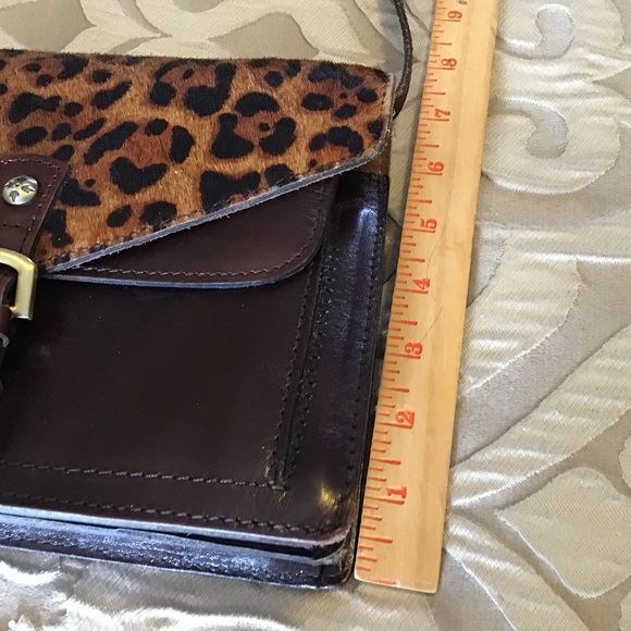 Patricia Nash Leopard Print and Brown Leather Women's Bag - Picture 2 of 10